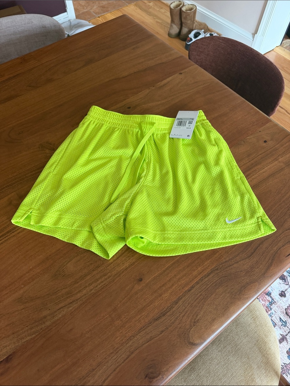 NWT Nike Neon Yellow Mesh Athletic Shorts